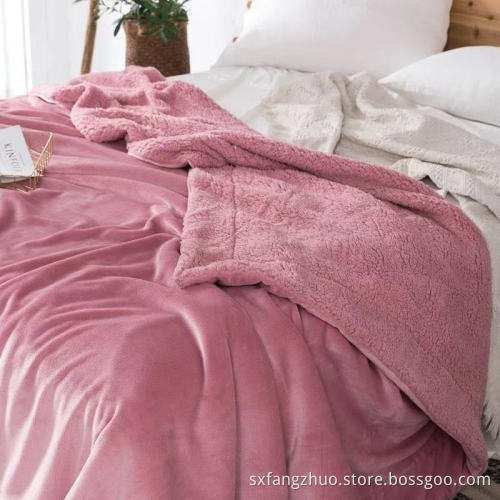 solid color luxury super cozy heavy weight sherpa throw winter blanket